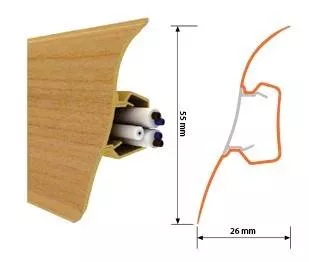 PLINTA DIN PVC ARBITON LM55 BARA 2,5M