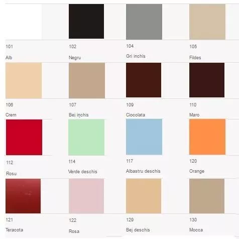 PROFIL ANGOLO DIN PVC DE COLT INTERIOR PENTRU FAIANTA CULORI UNI