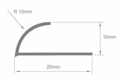 PROFIL BELL DIN PVC DE COLT EXTERIOR PENTRU FAIANTA CULORI MARMORATE