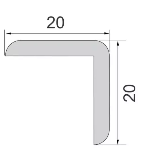 PROTECTIE COLT POLIMER CHC2020-007 20&times;20 mm negru, tip L, lungime 2.70 ml