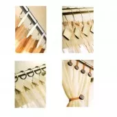 SET 2 CLEME MAGNETICE DECORATIVE PENTRU PERDEA SAU DRAPERIE VIDELLA BIJOU BETTY ALB PERLAT