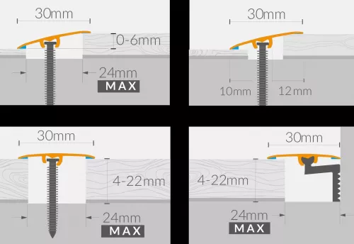 SINA TRECERE ALUMINIU CS30 STEJAR NOBIL CS65 1.86M