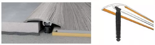 SINA TRECERE ALUMINIU CS1 CU PRINDERE ASCUNSA 93 CM CU SAU FARA DIFERENTA DE NIVEL