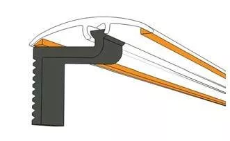 SINA TRECERE ALUMINIU CS1 CU PRINDERE ASCUNSA 93 CM CU SAU FARA DIFERENTA DE NIVEL