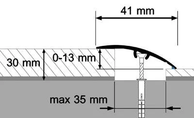 SINA TRECERE ALUMINIU SM2 PRINDERE ASCUNSA W5 STEJAR NOBLE 93 CM
