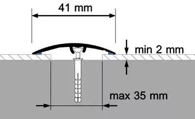 SINA TRECERE ALUMINIU SM2 PRINDERE ASCUNSA W5 STEJAR NOBLE 93 CM