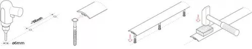 SINA TRECERE DIN PVC C42 PENTRU DIFERENTA DE NIVEL MAHON 186 CM SALAG