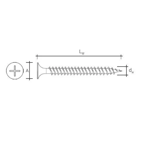 SURUB AUTOFILETANT 3,5 x 25 MM TECHNOGIPS