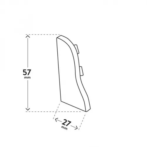 TERMINATIE PENTRU PLINTA DIN PVC ARBITON LM55  09 Stejar Scandura Stanga