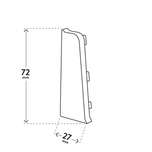 TERMINATIE PENTRU PLINTA DIN PVC ARBITON INDO LM70 01 Alb Stanga