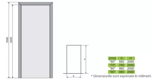 TOC NATUREN DIN MDF REGLABIL DREPT FINISAJ INOVA 3D