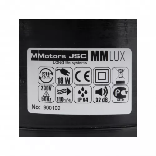 VENTILATOR BAIE MMotors-MM LUXE 100-110 m3/h