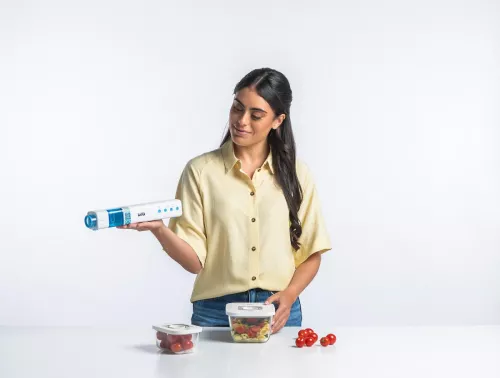 Aparat portabil de vidat Laica VT3206 ExtraSlim Pro, 100W, vidare pungi si caserole