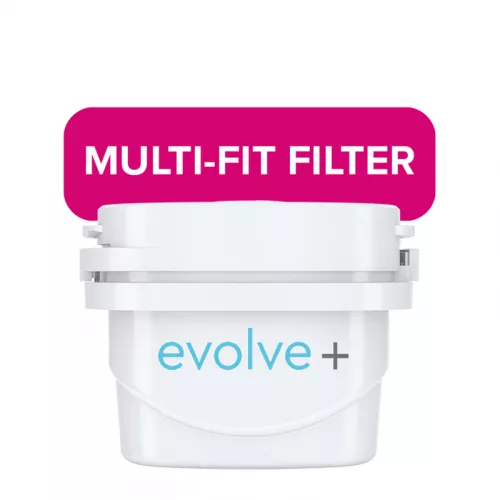 6 filtre de apa Evolve + Cana filtranta Aqua Optima Liscia, alb, 2,5 litri