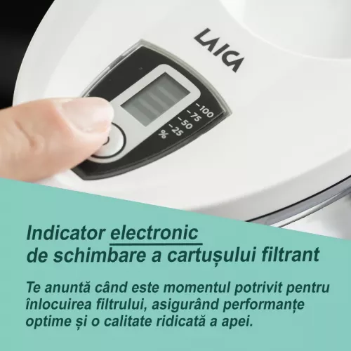 Cana filtranta de apa Laica Spring Apricot, 3 litri