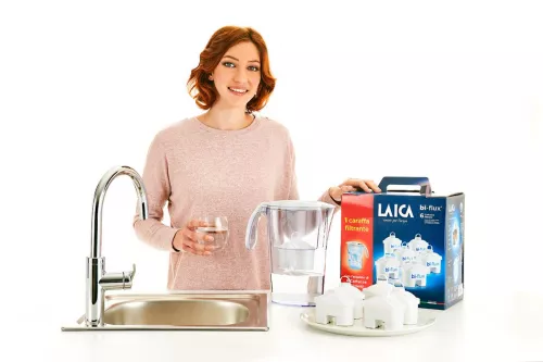 Cana filtranta de apa Laica Stream, 2.3L, + 6 cartuse filtrante