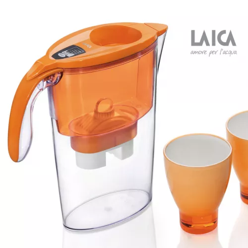 Cana filtranta de apa Laica Stream Orange, 2.3 litri