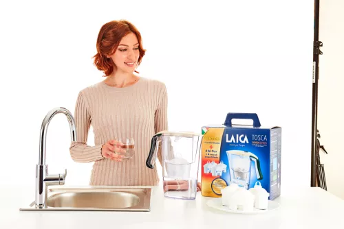 Cana filtranta de apa Laica Tosca, 2,3L, + 4 cartuse filtrante