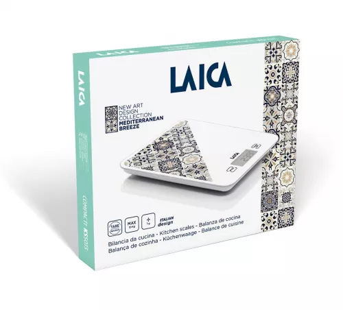 Cantar electronic de bucatarie Laica KS5013, 10 kg, maro, design mediteraneean
