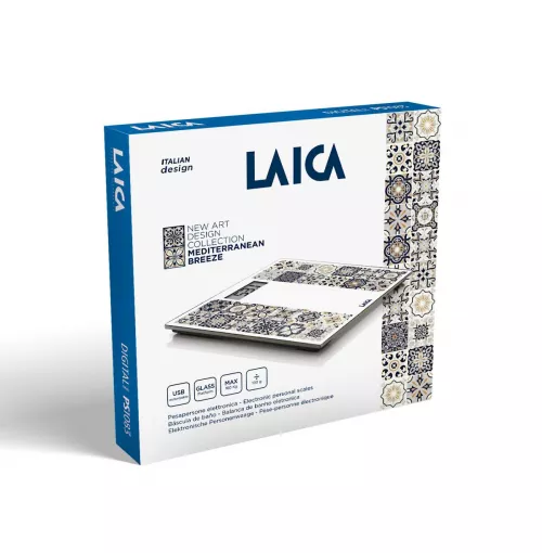 Cantar electronic Laica PS1083, 180 kg, maro, incarcare USB