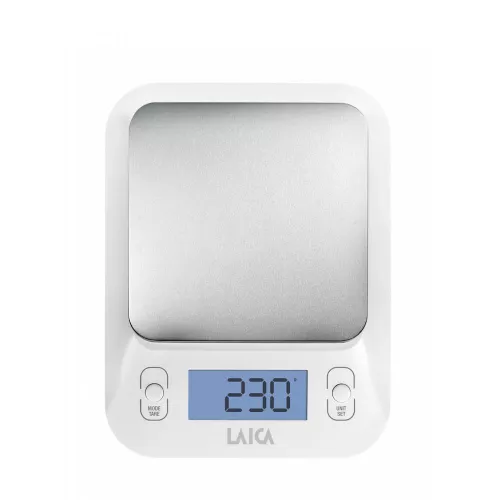Cantar electronic de bucatarie Laica KS3010, 3 kg, functie ceas, platforma aluminiu