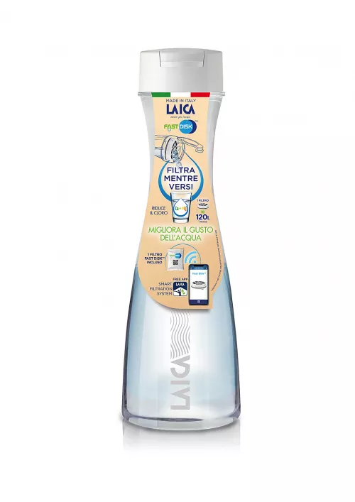 Carafa filtranta de apa Laica GlaSSmart, din sticla, 1.1 litri, Mov