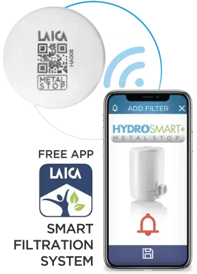 Cartus filtrant pentru sistemele de filtrare apa cu fixare pe robinet Laica HydroSmart + Metal Stop, 1200 litri