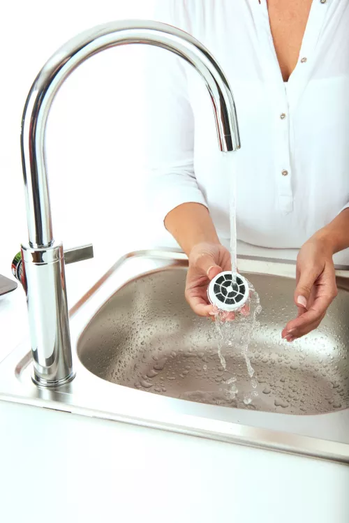 NOU: Sticlă filtrantă Sport myLaica, Inox, 0,55 litri, portabilă, Albastru