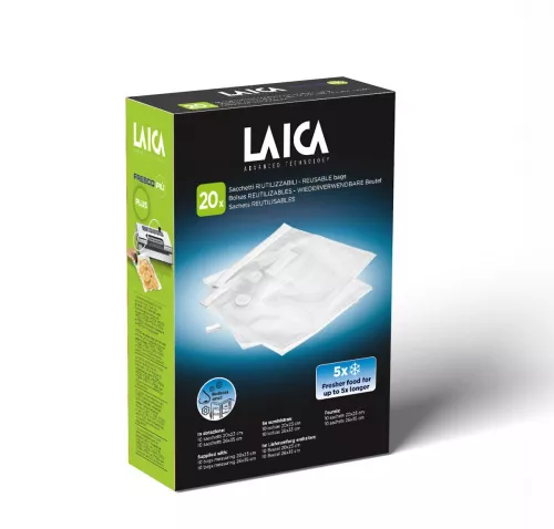 Pungi de vidat reutilizabile Laica VT3522, 20 bucati