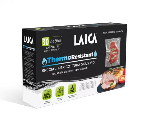 Pungi pentru Sous Vide Laica ThermoResistant TR1000, 25x30 cm, 30 buc.
