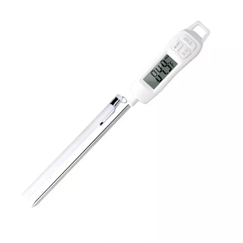 Termometru cu sonda penetranta Katter KR40, pentru bucatarie, alb, 14 cm