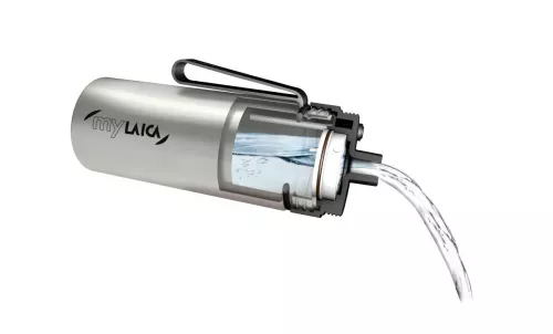 Termos filtrant din inox myLaica 600 ml, filtru Fast Disk