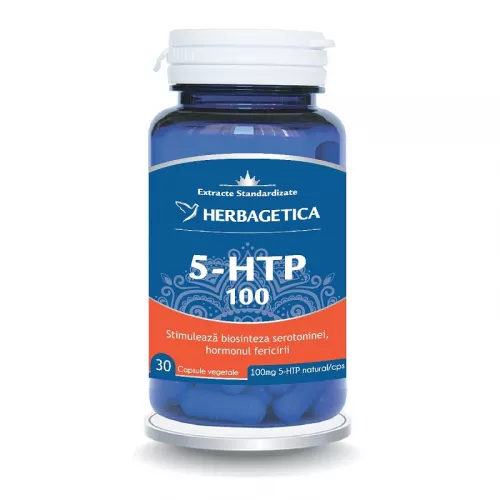 5-HTP 100,  30 comprimate, Herbagetica