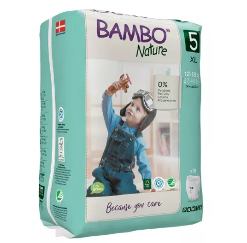Scutece Ecologice Bambo Nature, marime 5, 12-18 kg, 22 bucati
