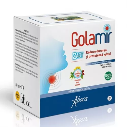 Golamir 2Act, 20 comprimate orodispersabile, Aboca