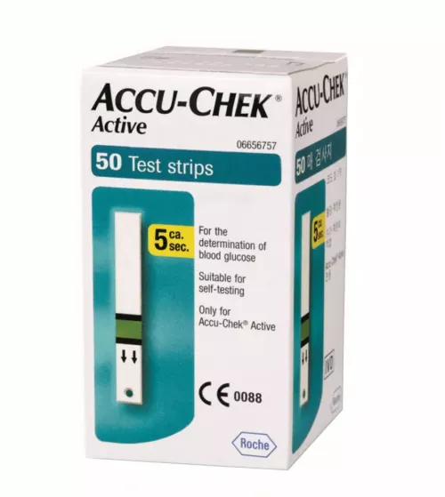 Teste de glicemie Accu-Chek Active, 50 bucati, Roche