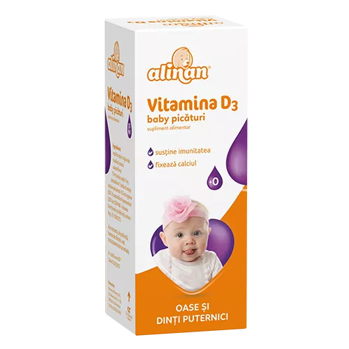 Alinan Vitamina D3 picaturi x 10ml (Fierman)