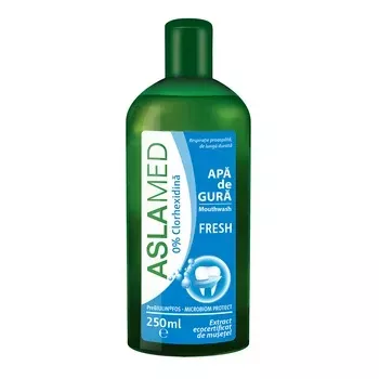 Apa de gura Aslamed fara clorhexidina Fresh, 250ml, Farmec