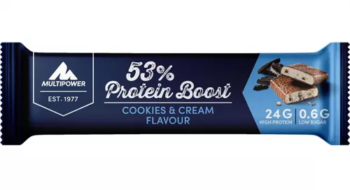 Baton cu 53% proteina Cookies & cream, 45g, Multipower
