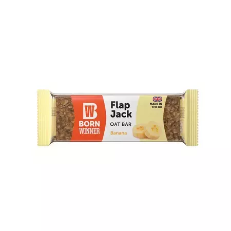 Baton de ovaz cu banane Flap Jack, 90g, Born Winner