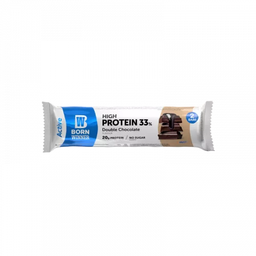 Baton proteic 33% cu ciocolata dubla, Active, 60g, Born Winner
