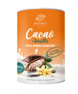Bautura instant de orez eco cu cacao si vanilie 250g (Nature's Finest)