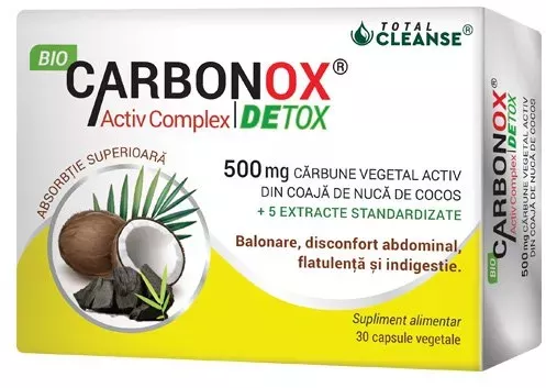 Bio Carbonox Activ Complex Detox, 30 capsule, Cosmopharm