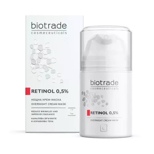Crema masca de fata de noapte cu retinol 0.5% , 50ml, Biotrade