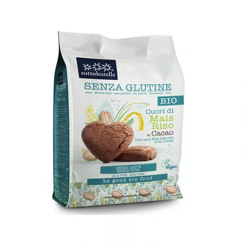 Biscuiti cu cacao fara gluten-vegan ECO, 250g, Sottolestelle