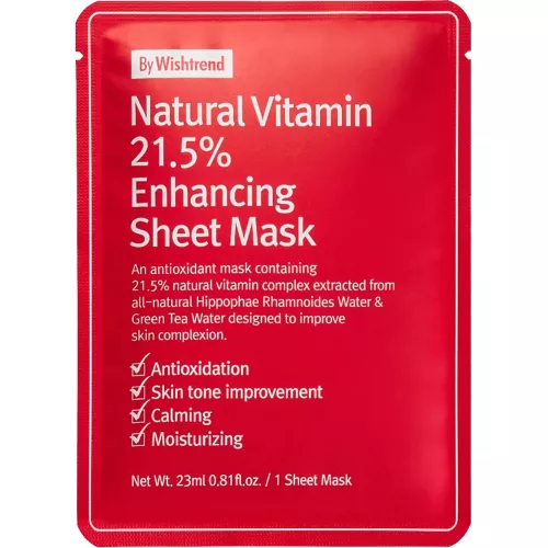 Masca de fata Natural Vitamin C 21.5%, 23 ml, By Wishtrend