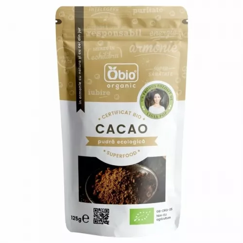 Cacao pudra raw eco, 125g, OBio