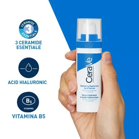 Serum hidratant cu acid hialuronic, 30ml, CeraVe
