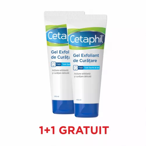 Cetaphil Gel exfoliant de curatare 178 ml, 1+1cadou