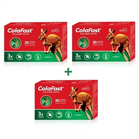 Pachet Colafast Colagen Rapid, 3 cutii, 30 capsule, Good Days Therapy
